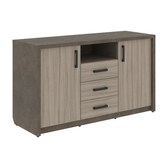 Тумба СФ-532101 Бетон чикаго тем/Дрифтвуд/Графит 1577х547х907 WOOD&amp;amp;STONE в Верхней Салде 