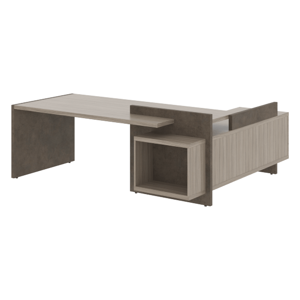 Стол СФ-531201 Дрифтвуд/Бетон чикаго темно-серый 2200х1996х840 WOOD&amp;amp;STONE в Верхней Салде 