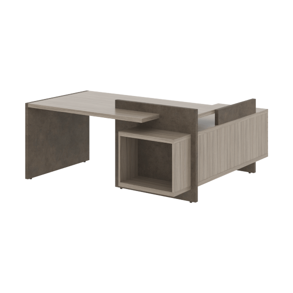 Стол СФ-531221 Дрифтвуд /Бетон чикаго темно-серый 1800х1798х840 WOOD&amp;amp;STONE в Верхней Салде 