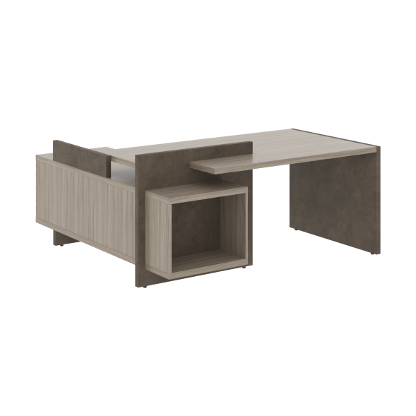 Стол СФ-531222 Дрифтвуд /Бетон чикаго темно-серый 1800х1798х840 WOOD&amp;amp;STONE в Верхней Салде 