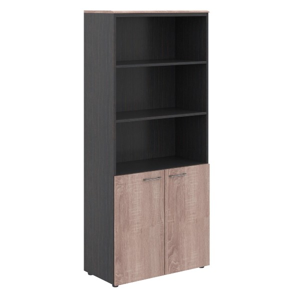 Шкаф с 1 комплектом глухих малых дверей и топом WHC 85.5 Дуб Сонома/Легно темный 856х432х1949 WAVE в Верхней Салде 