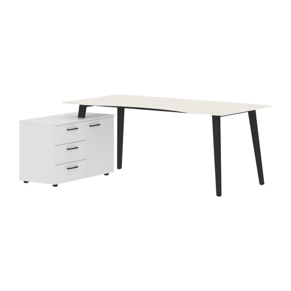 Стол руководителя с тумбой JCT 1813(L) 1800х1300х750 JAY в Верхней Салде 