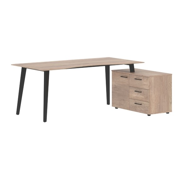 Стол руководителя с тумбой JCT 1813(R) 1800х1300х750 JAY в Верхней Салде 