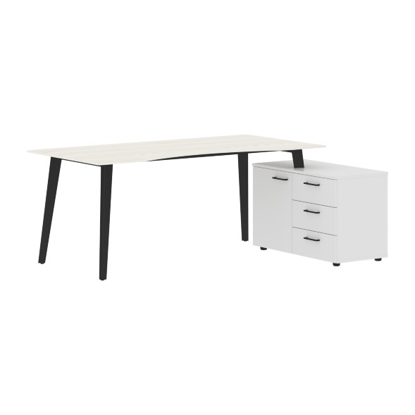 Стол руководителя с тумбой JCT 1813(R) 1800х1300х750 JAY в Верхней Салде 