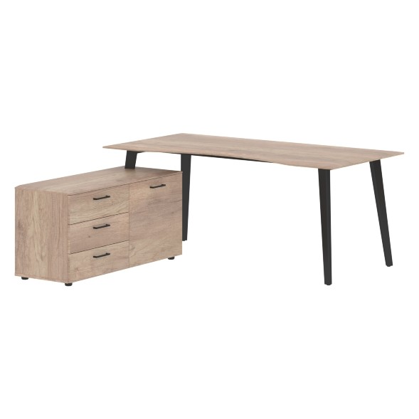 Стол руководителя с тумбой JCT 1818(L) 1800х1800х750 JAY в Верхней Салде 