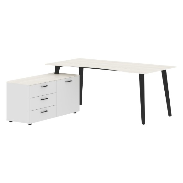 Стол руководителя с тумбой JCT 1818(L) 1800х1800х750 JAY в Верхней Салде 