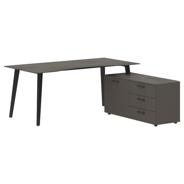 Стол руководителя с тумбой JCT 1818(R) 1800х1800х750 JAY в Верхней Салде 