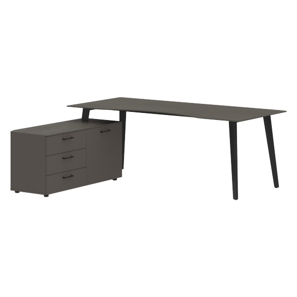 Стол руководителя с тумбой JCT 2018(L) 2000х1800х750 JAY в Верхней Салде 