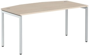 Стол руководителя XSET 169 Бук Тиара/Алюминий 1600х867х750 XTEN-S