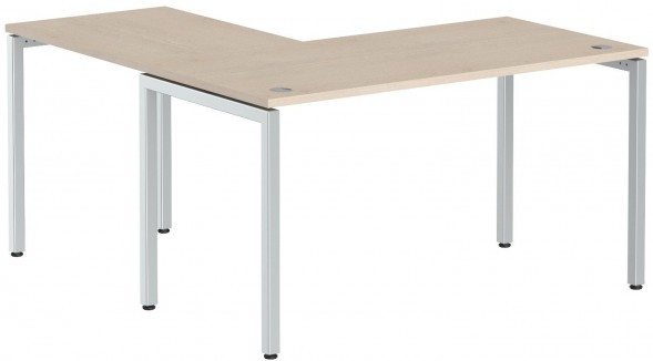 Стол угловой XSCT 1415 Бук Тиара/Алюминий 1400х1500х750